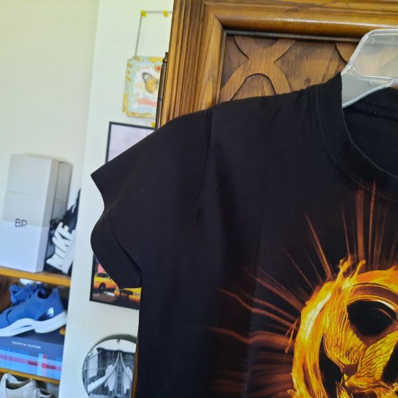 3/$10 The Hunger Games Logo Mockingjay Graphic Crew Neck Tee - Black - Picture 4 of 16